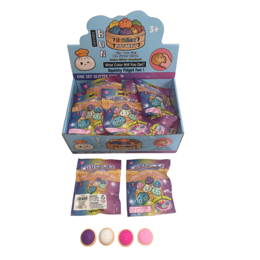 Squishy Mystery Dumpling Mini Surprise 4 Pack