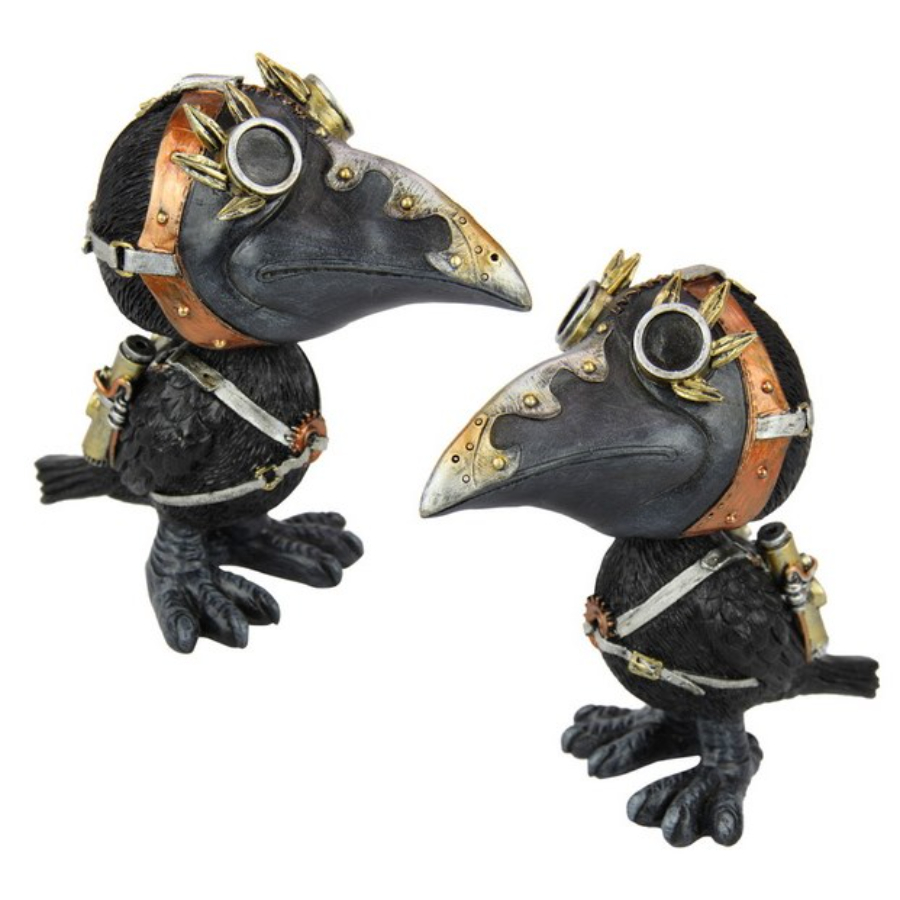 Bobble Head Steampunk Crow 15cm