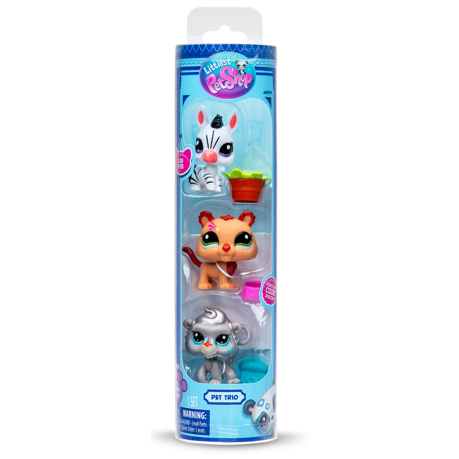 Littlest Pet Shop Trio In Tube 3 Pack Series 2 Assorted