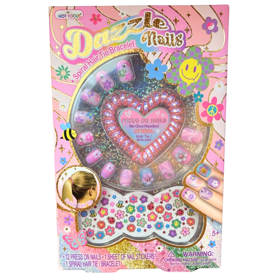 Glow In The Dark Dazzle Stick On Nail Set