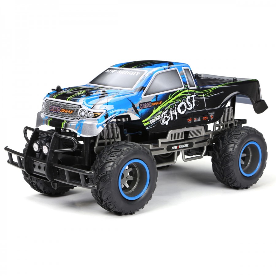 New Bright Radio Control 1:10 Scale Trail Ghost Blue Batteries Included