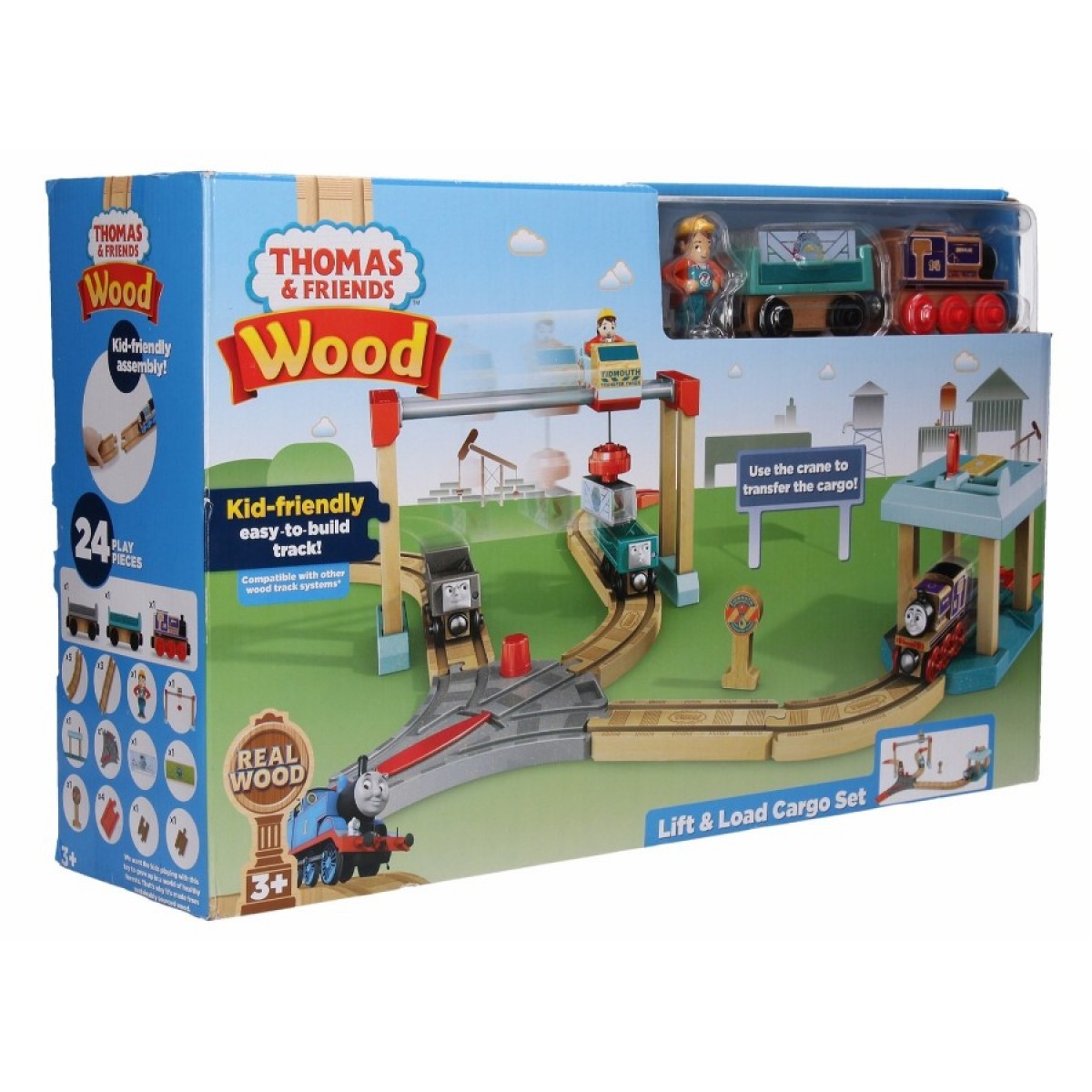 Thomas wooden railway lift and load set hotsell