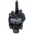 Skull With Rude Finger 19cm Assorted