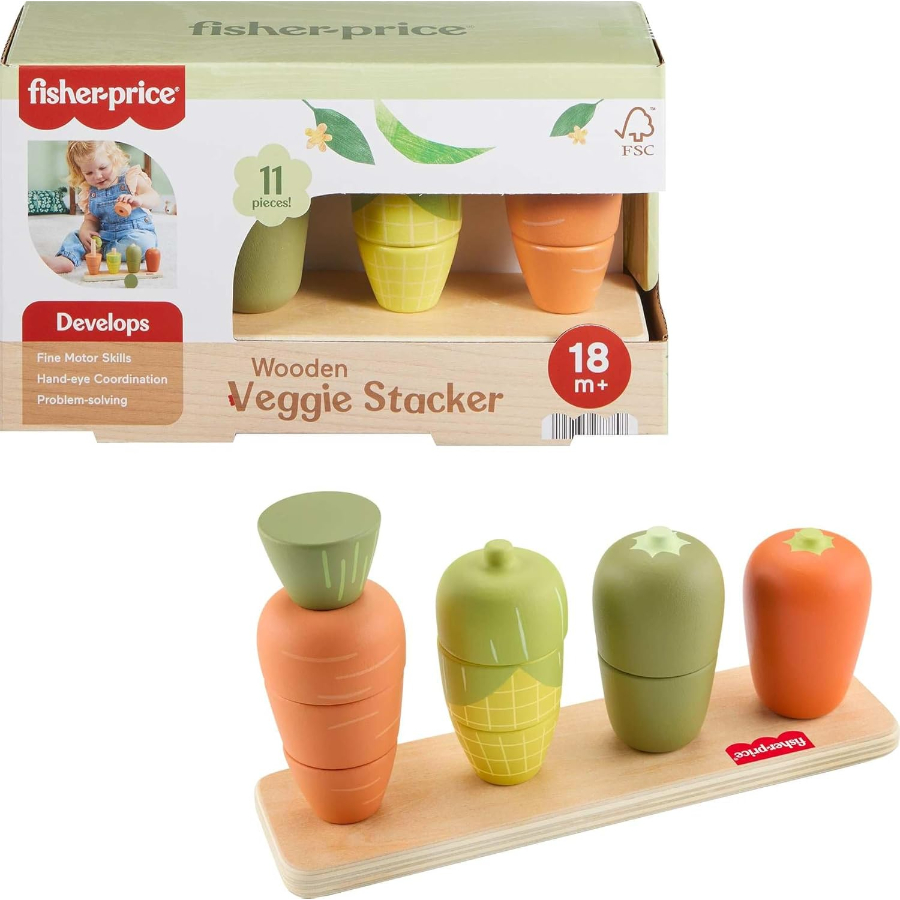 Fisher Price Wooden Tiny Garden Veggie Stacker
