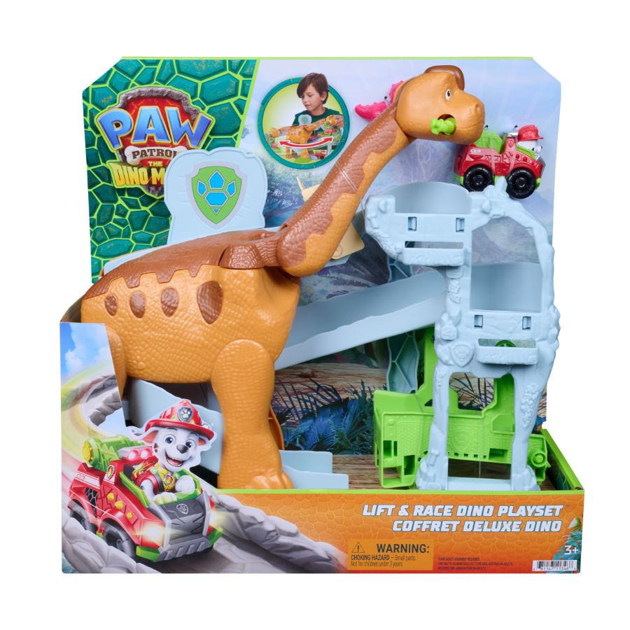 Paw Patrol The Dino Movie Pup Squad Lift & Race Dino Playset