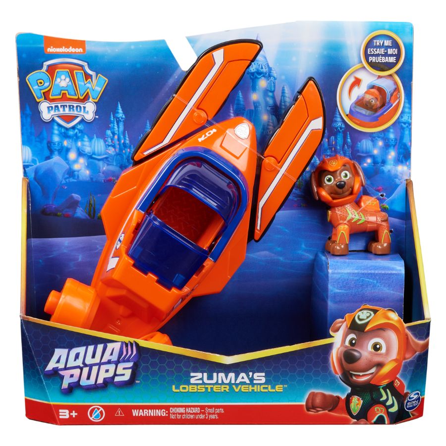 Paw Patrol Aqua Pups Themed Vehicle & Pup Assorted