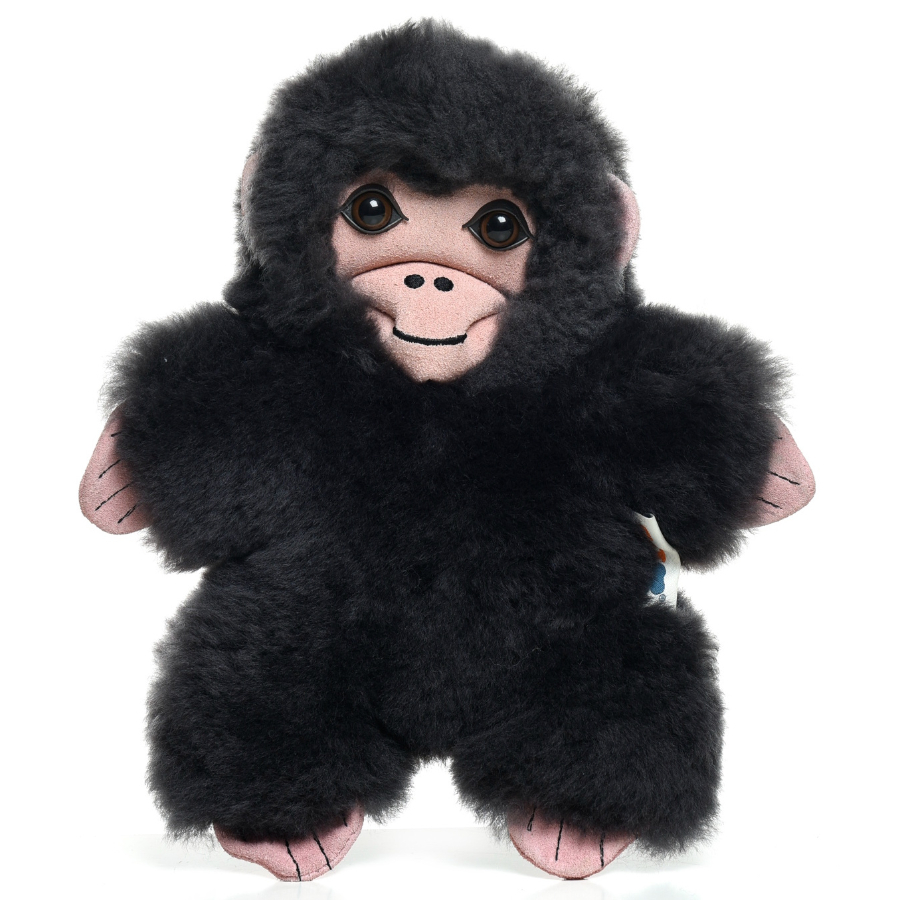 Flat Friends Sheepskin Plush Chimpanzee