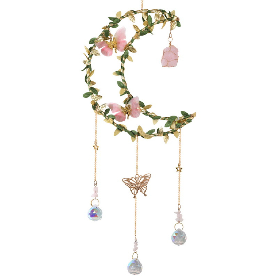 Suncatcher Butterflies In Moon 56cm