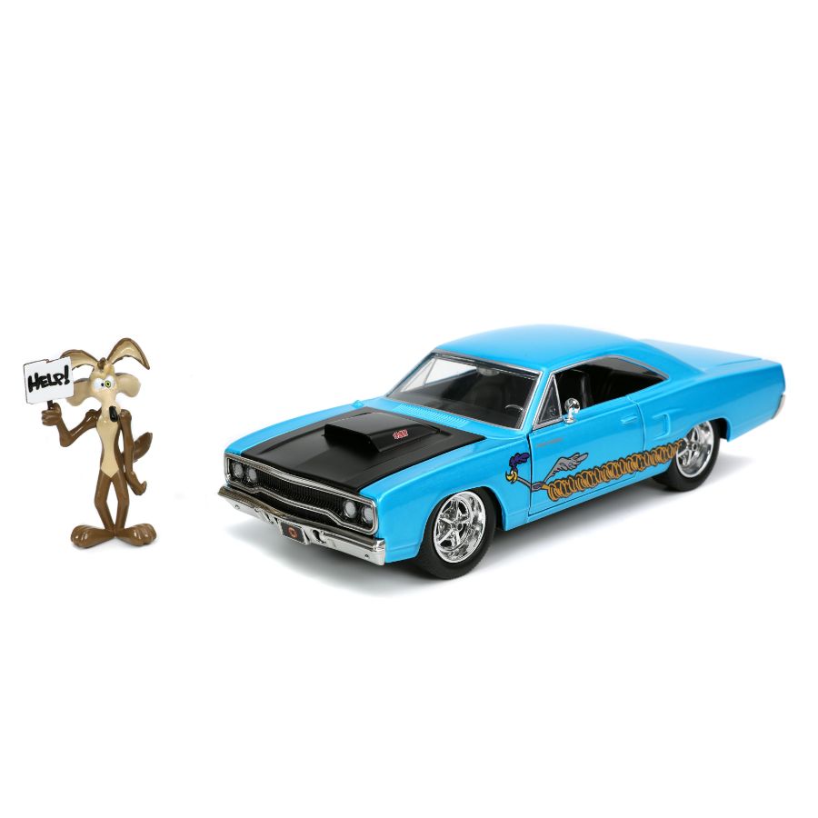 Jada Diecast 1:24 1970 Plymouth Road Runner With Wile Coyote