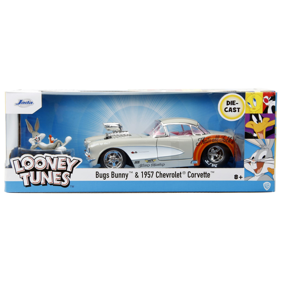Jada Diecast 1:24 1957 Chevy Corvette Movie With Bugs Bunny Figure