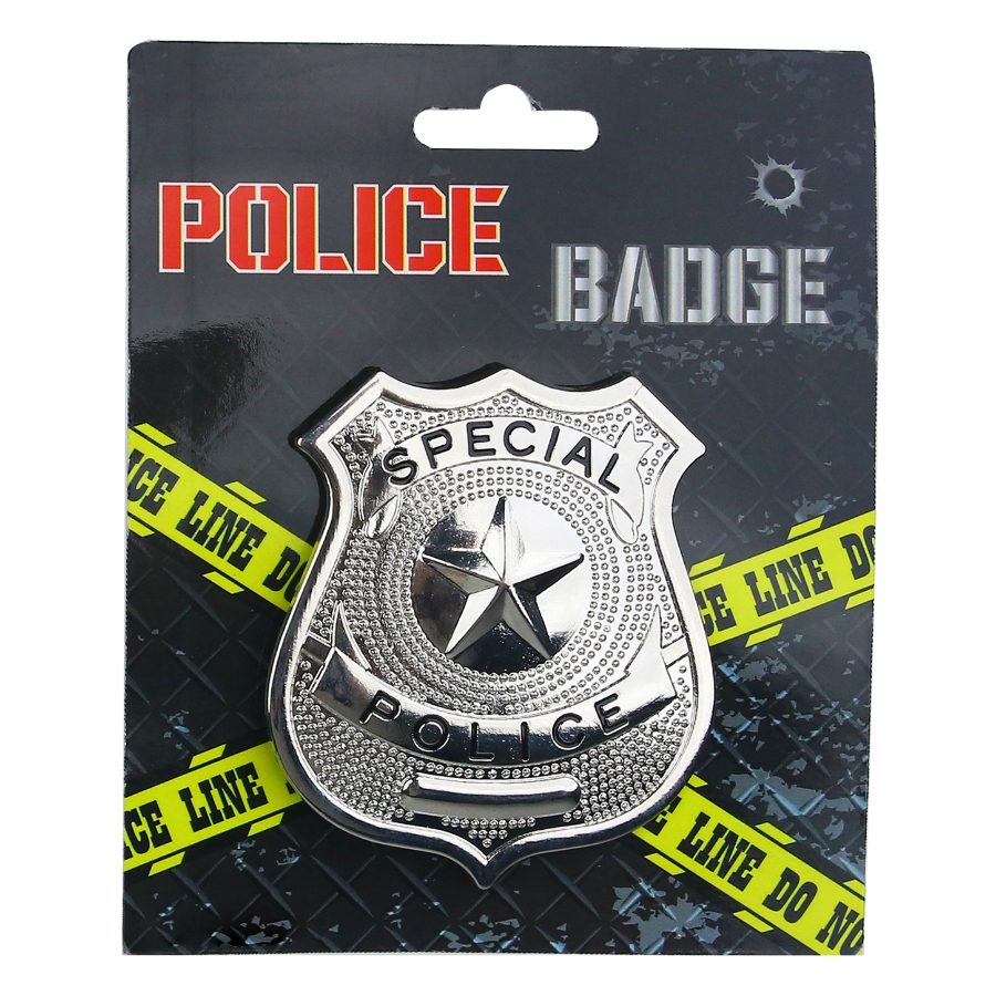 Kids Dress Up Accessory Metal Detective Badge