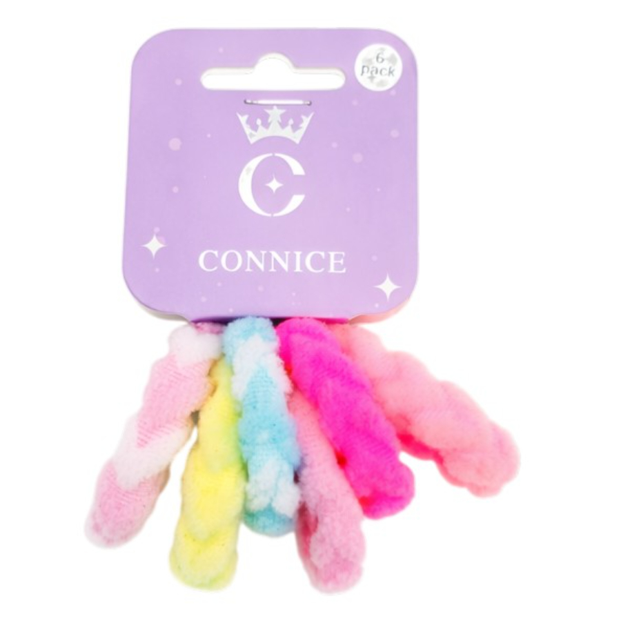 Kids Hair Ties Thick Nylon Braid 6 Pack