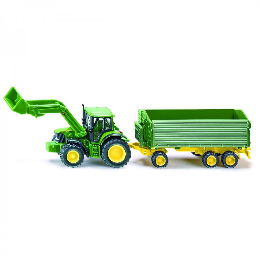 Siku 1:87 John Deere & Front Loader Trailer