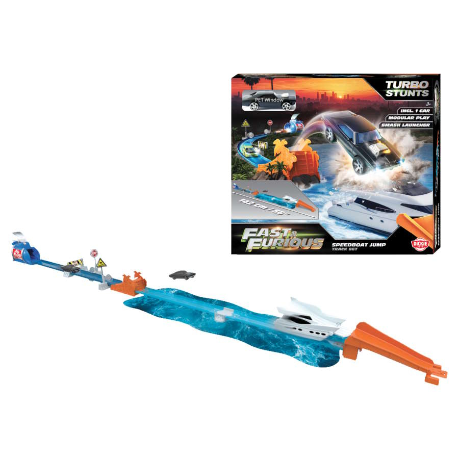 Fast & Furious Vehicles & Track Dockside Jump Playset