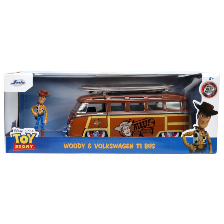 Jada Diecast 124 Toy Story 1962 VW Bus With Woody Figure Hobbies