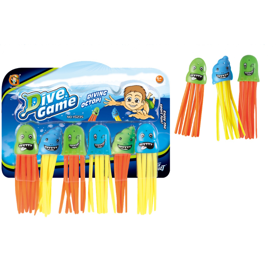 Dive Pool Toys Octopus 6 Pack