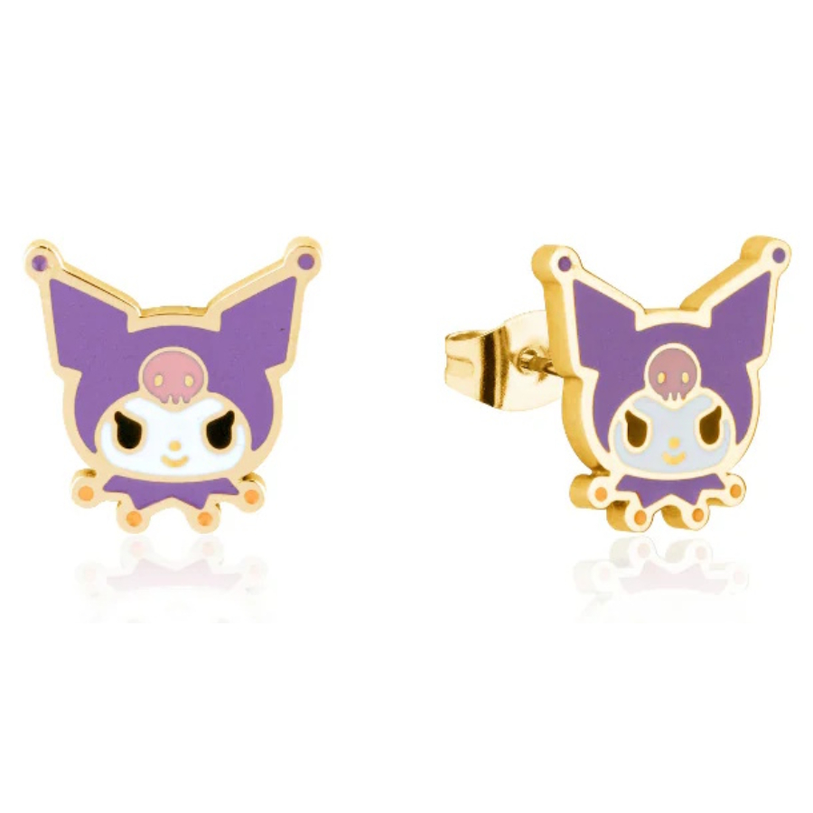 Kuromi Stud Earrings Gold