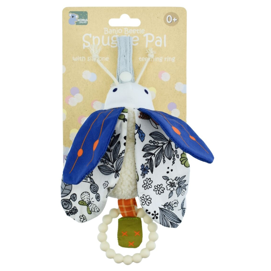 Snuggle Pal Beetle With Silicone Teether Ring