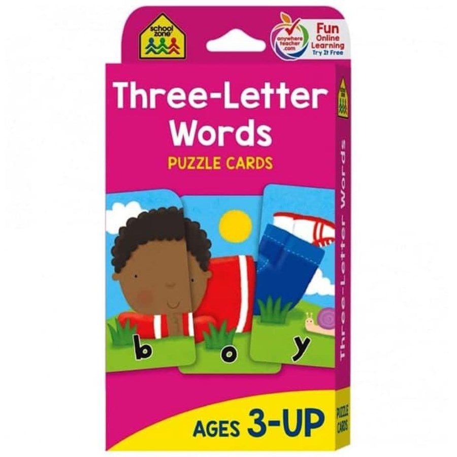 School Zone Flashcards Three Letter Words