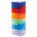 Tumbling Tower Game With Clear Coloured Blocks