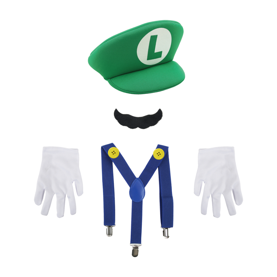 Kids Dress Up Set Luigi 5 Piece Kit