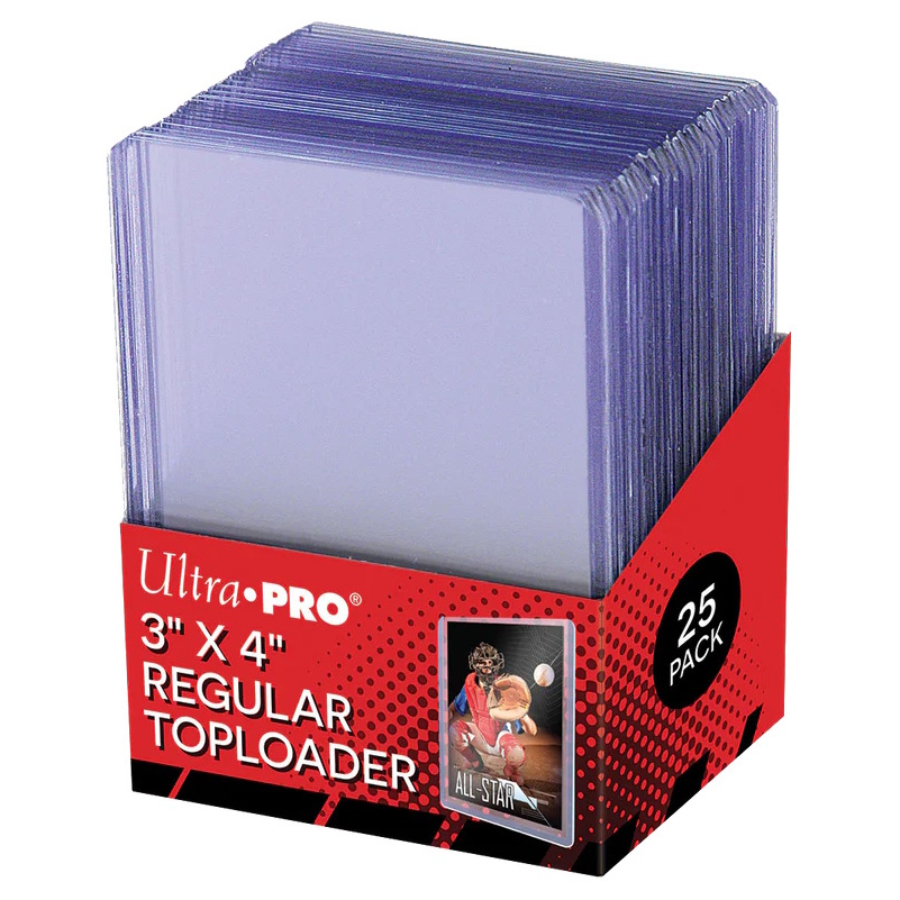 Ultra Pro Card Accessories Toploader Card Sleeve 35pt Regular Clear  3 x 4 Inch 25 Pack