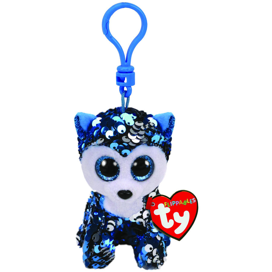 Beanie Boos Flippables Clip Slush Blue Husky