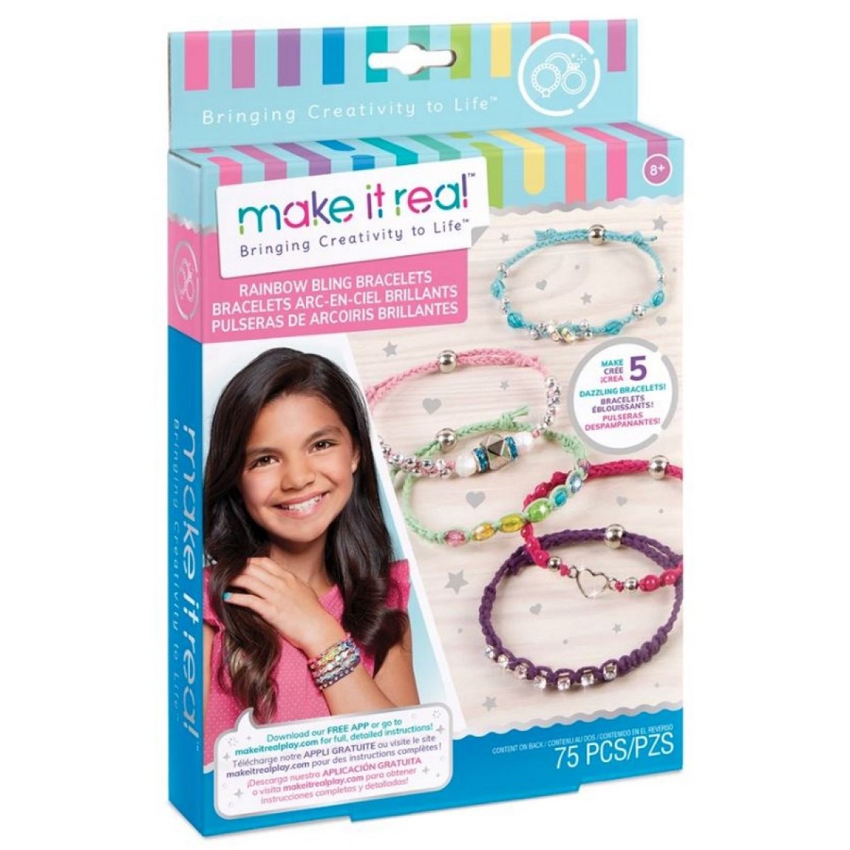 Make It Real Rainbow Bling Bracelets | Toys | Casey's Toys