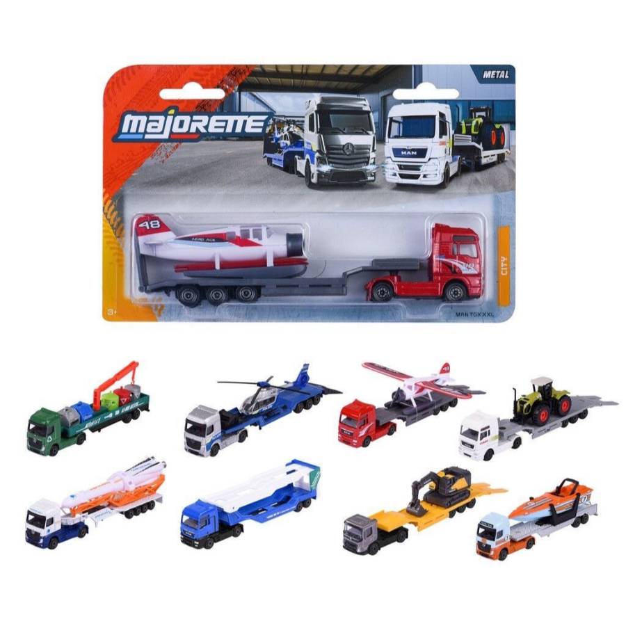 Majorette Diecast Transporter Truck & Trailer Assorted