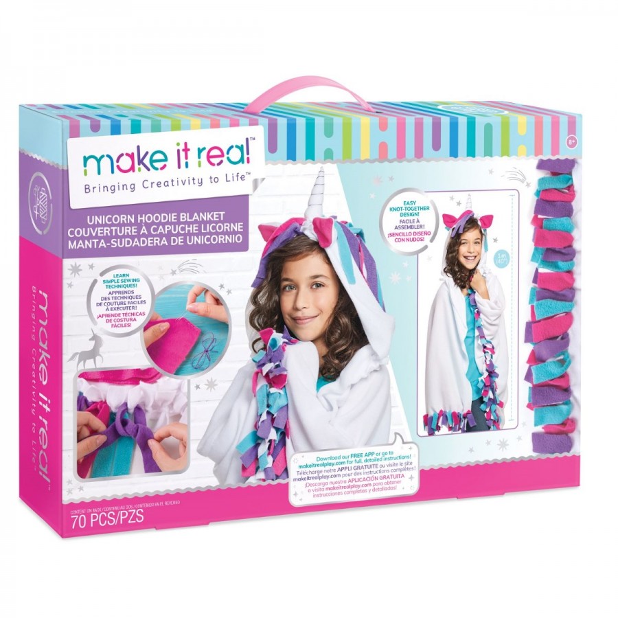 Make It Real Unicorn Hoodie Blanket