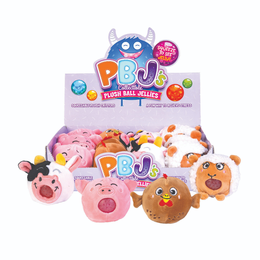 Squishy Bubble Plush Farm Animal Assorted