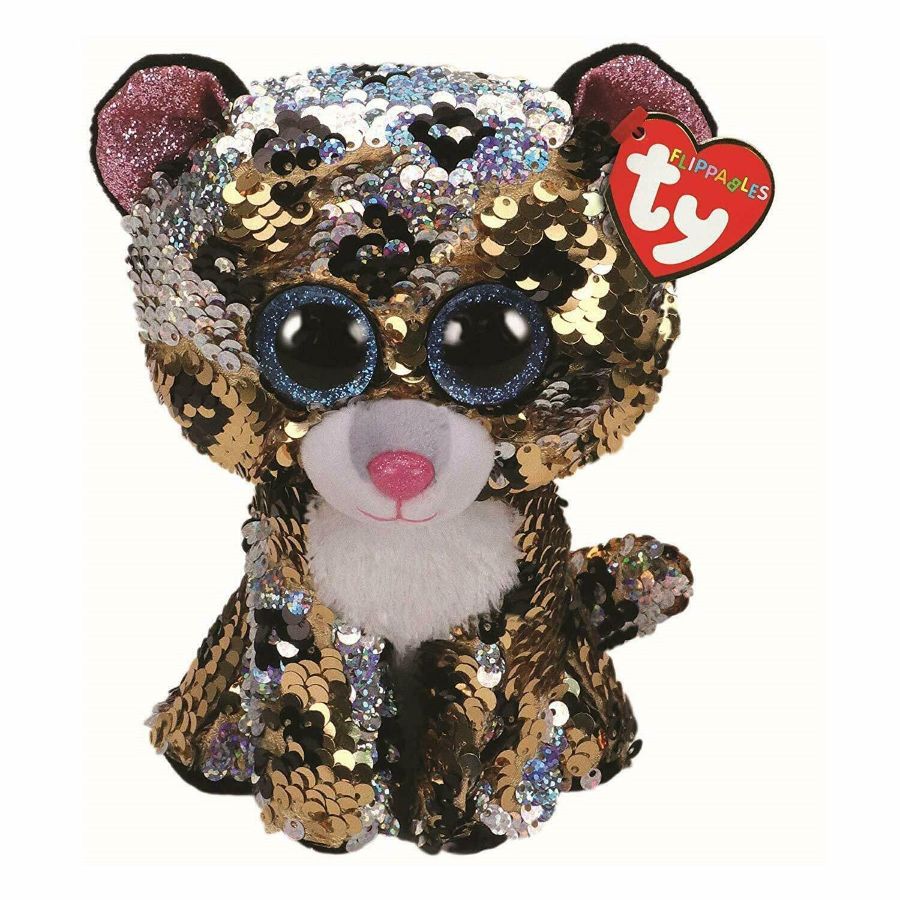 Beanie Boos Flippables Regular Plush Sterling Leopard