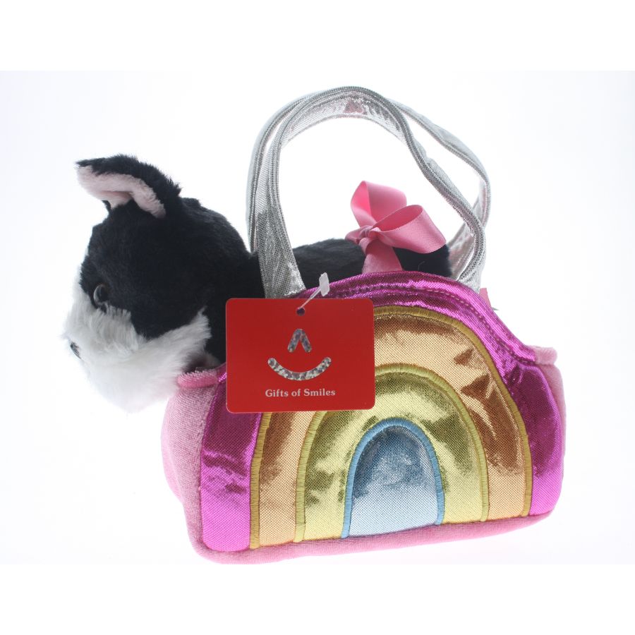 Plush In Bag Bulldog In Shiny Multi Bag
