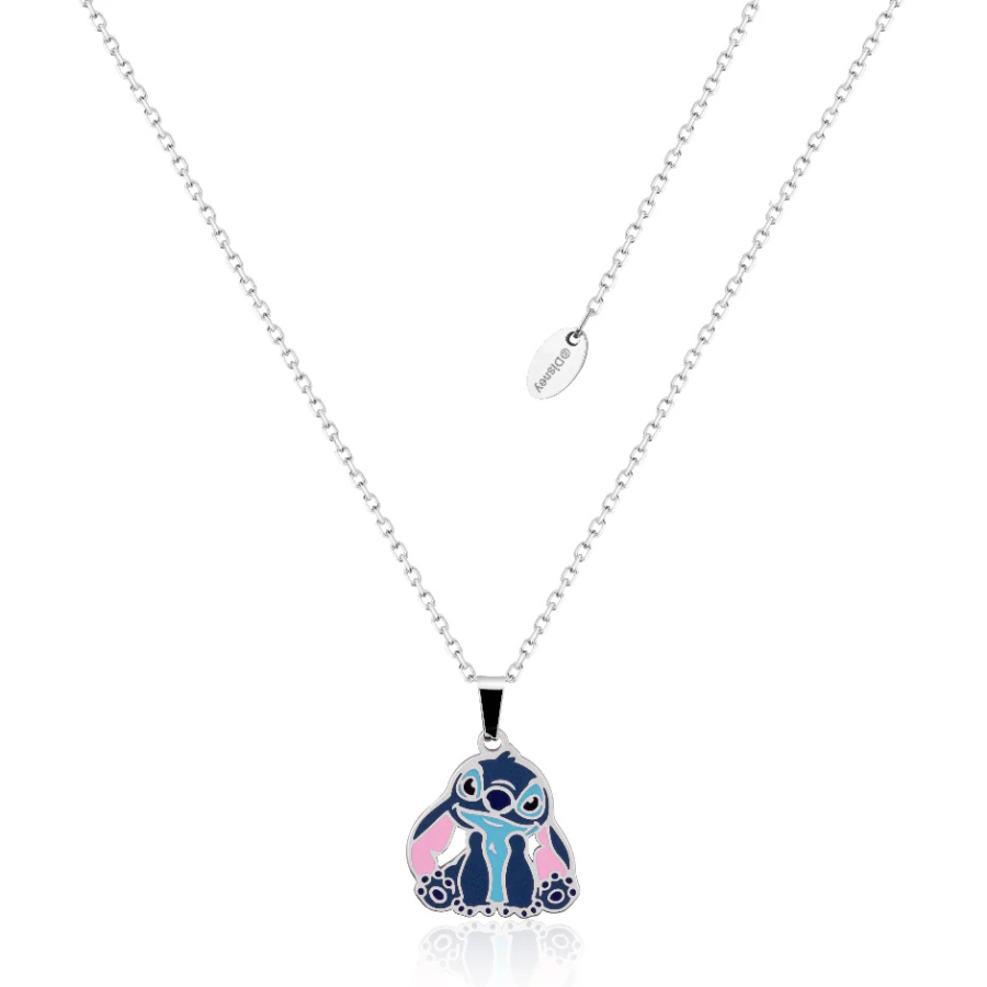 Disney Stitch Droopy Ear Necklace Silver
