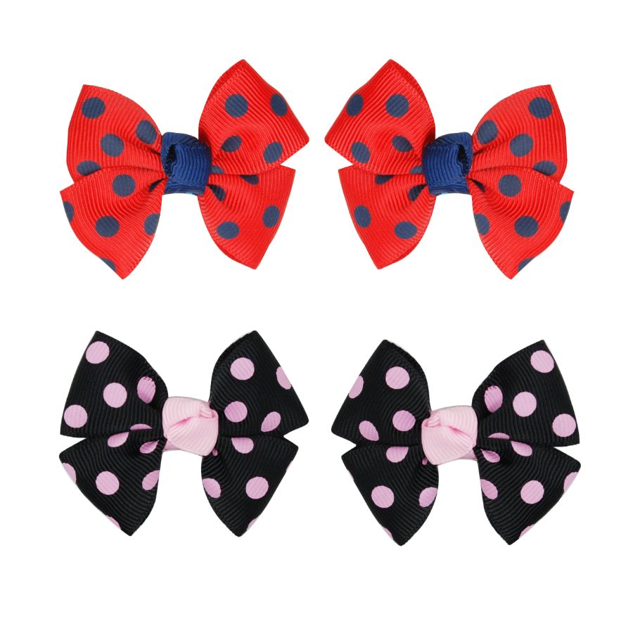 Polka Dot Gros Grain Hairclips Assorted