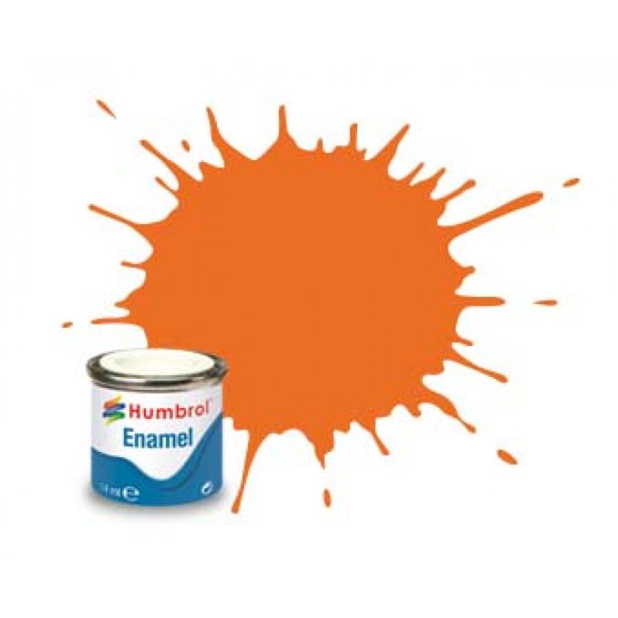 Humbrol Enamel Paint Orange Gloss