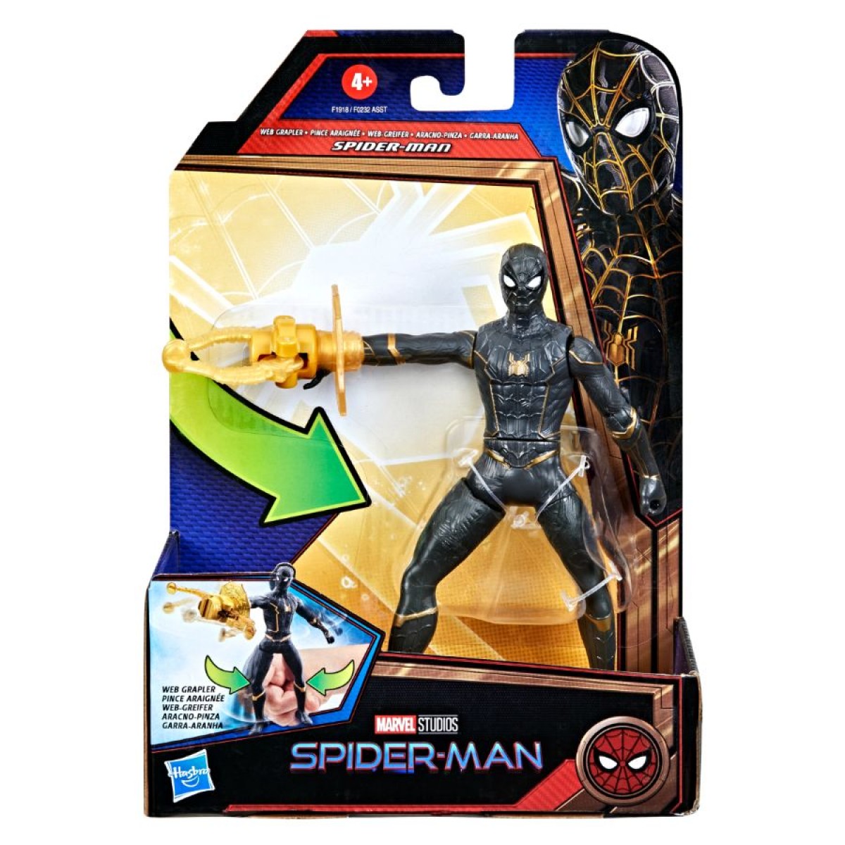 Action Figure Spider-Man 3 In 1 Deluxe: Con Suono, Maschere E Lancia Ragnatele