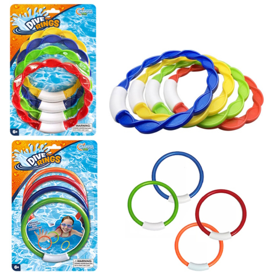 Dive Pool Toys Rings 4 Pack Assorted