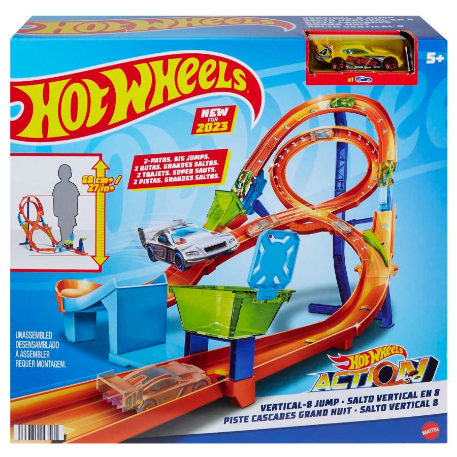 Hot Wheels Action Figure 8 Vertical Jump Track Set