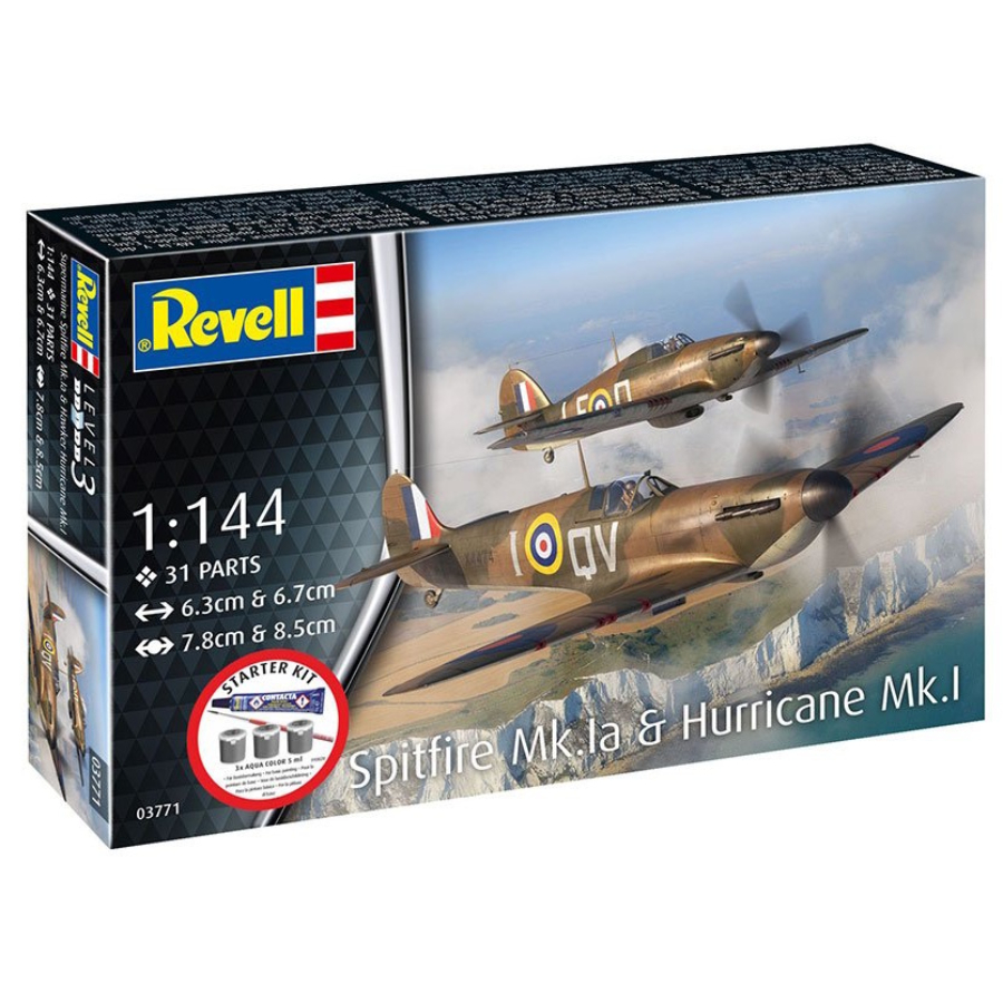 Revell Model Kit Starter Set Spitfire MK IA & Hurricane MK I