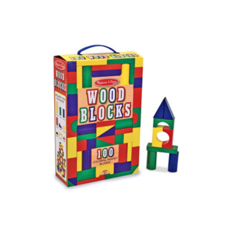 Melissa & Doug Wood Block 100 Piece Set
