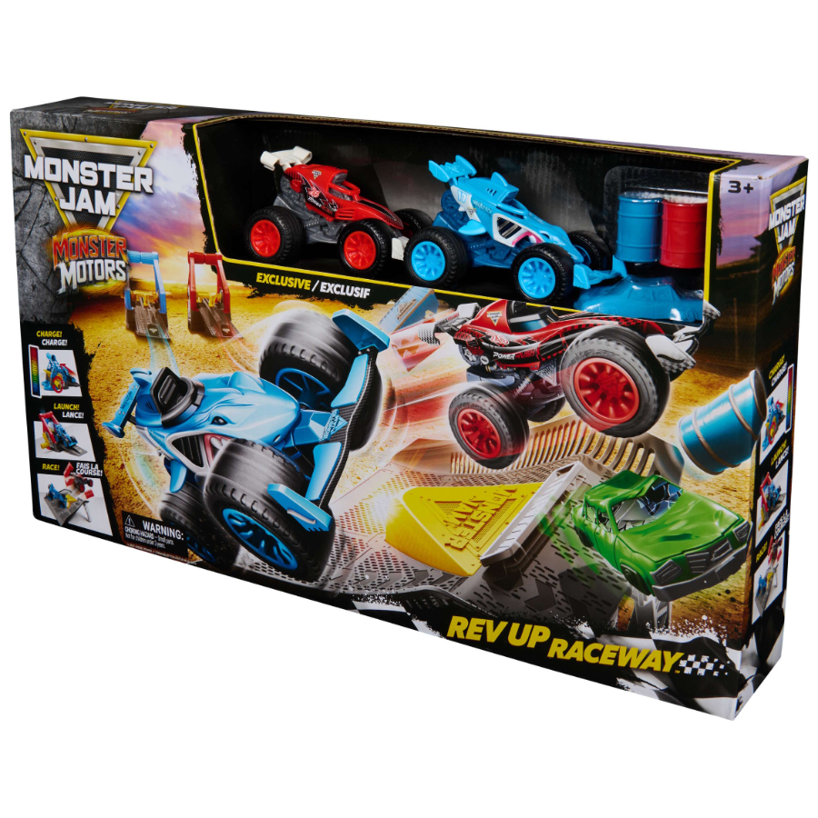 Monster Jam Playset 1:64 Monster Motors Revup Raceway Playset