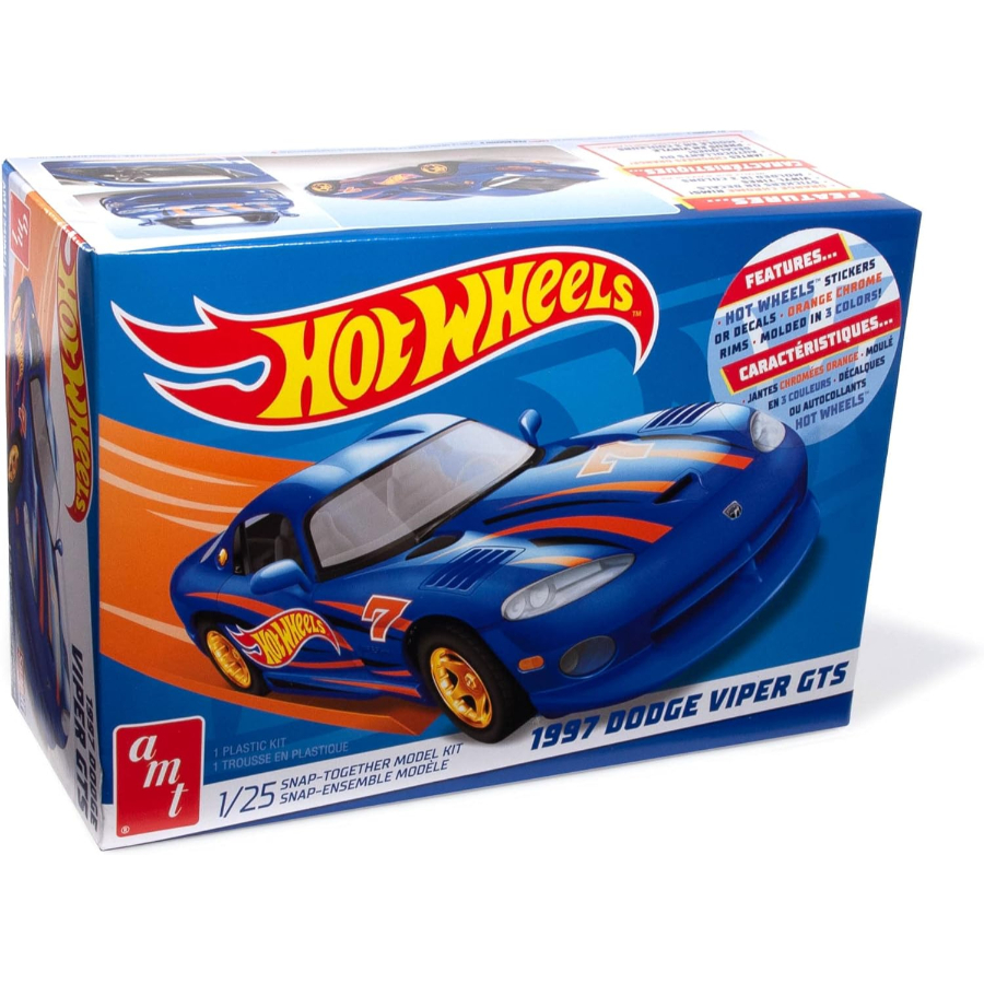AMT Model Kit 1:25 Hot Wheels 1997 Dodge Viper GTS Snap Kit