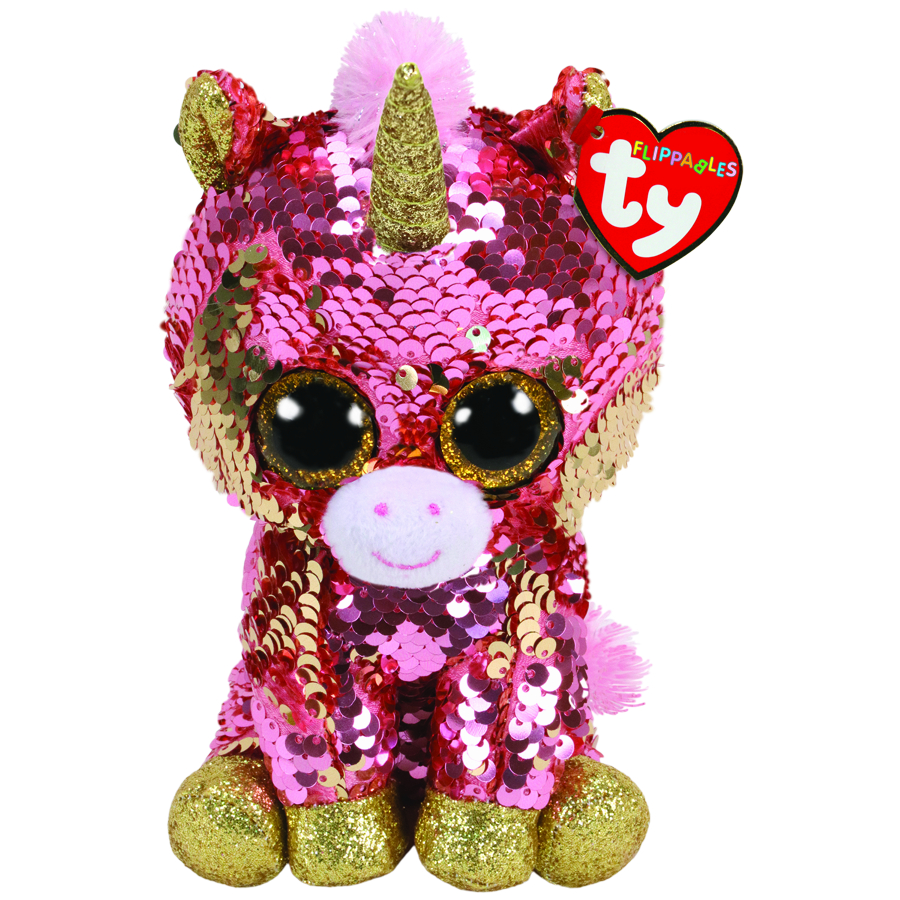 Beanie Boos Flippables Regular Plush Sunset Coral Unicorn