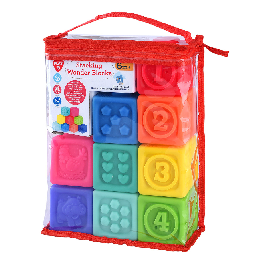 Stacking Soft Sensory Wonder Blocks In Bag