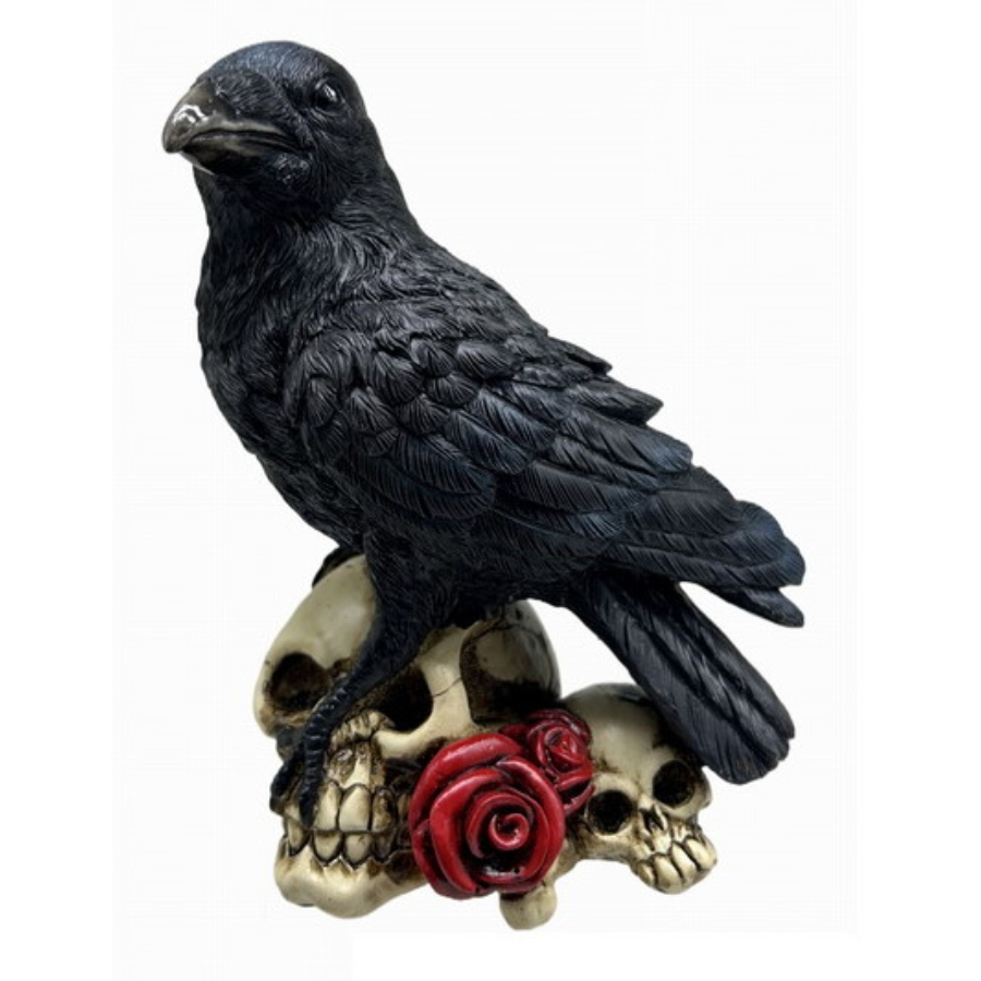 Raven On Skulls 18cm