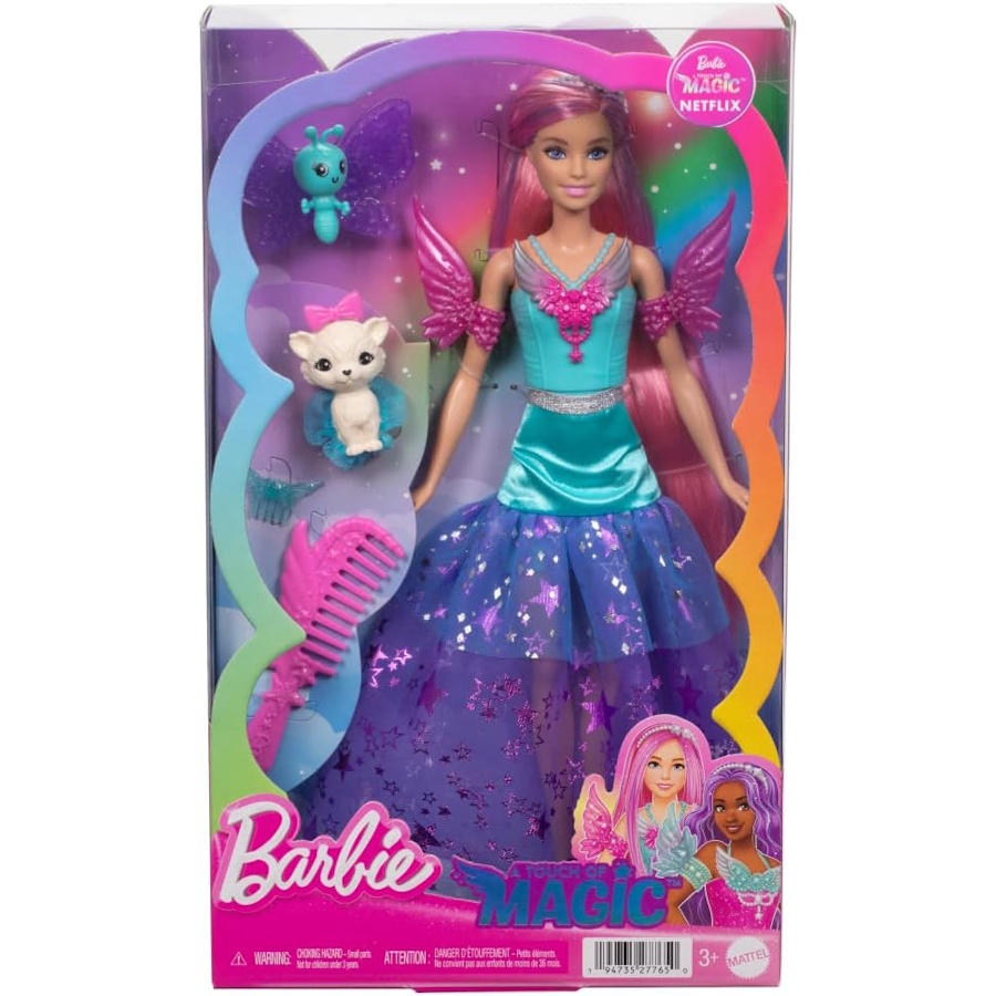 Barbie A Touch Of Magic Malibu Doll & Two Pets