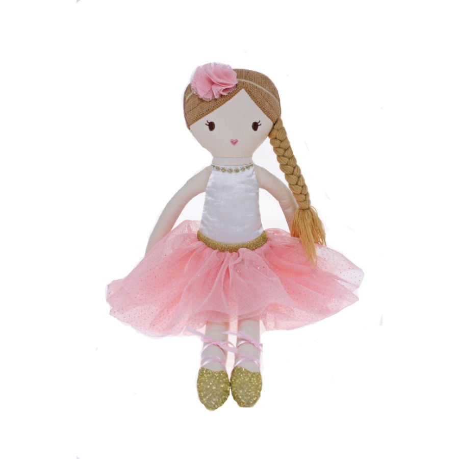 Hanging Plush Ballerina With Long Braid