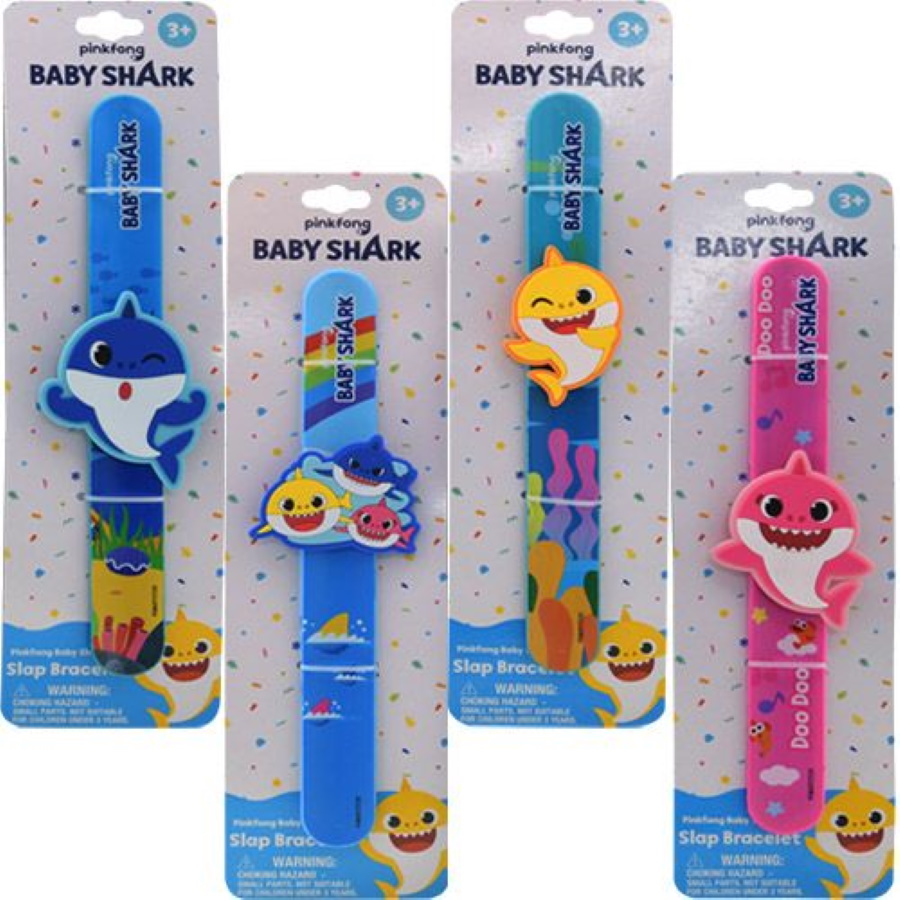 Baby Shark Rubber Slap Bracelet Assorted