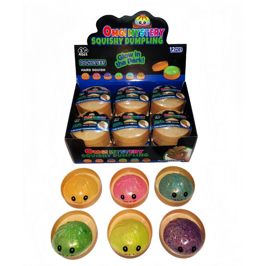 Squishy Mystery Dumpling Glow In The Dark Assorted